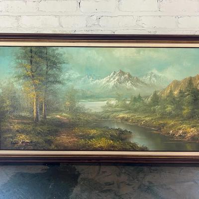 Large Format Alpine Landscape Oil Painting