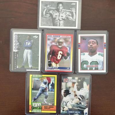 Vintage Football Cards. Randy Moss Rookie, Bo Jackson, Barry Sanders, and More