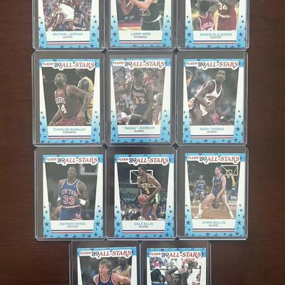 1989 Fleer Basketball Stickers. Complete Set 1-11. Michael Jordan, Magic, Bird, and More
