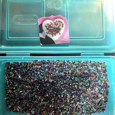 Bin of Glass Beads