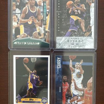 Kobe Bryant and Steph Curry Basketball Cards