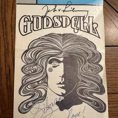 Godspell on Broadway, autographed by Liberace and NYC Mayor John Lindsey.