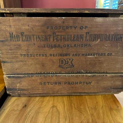 Antique Mid Continent Petroleum Company crate.