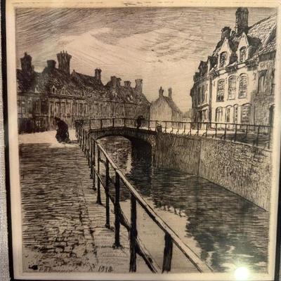 Paul-Adrien Bouroux etching 1918