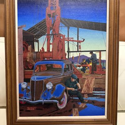 Original painting on Masonite "Twilight" Robert Gunn.