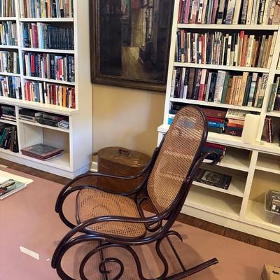 Bentwood rocking chair. Copper tub. 