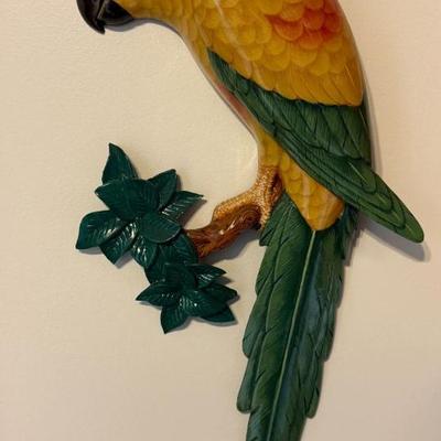 Tropical Rainforest Yellow Macaw Parrot Wall Decor