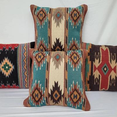 Mexican Wool Rug Pillows 