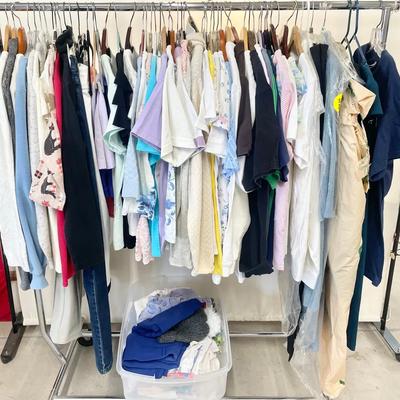 Women’s Rack Of Vintage Clothing From 1990’s-2000’s