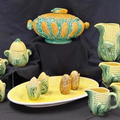 Vintage Stanford Ware Corn Harvest Dinnerware Majolica