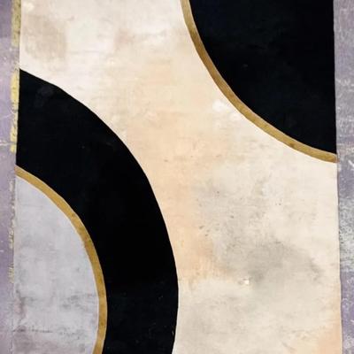 Modern Abstract Chinese Wool Area Rug (96" x 132")