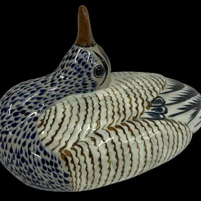 Large Handcrafted Teresa Duran Mexican Pottery Duck – Signed Folk Art Sculpture