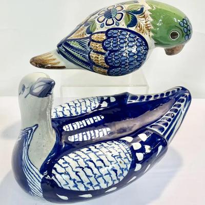 Hand Painted Mexican Tonala Folk Art Animal Figures