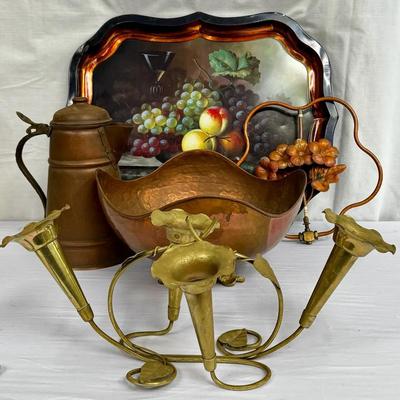 Decorative Copper Bowl, Pitcher, Wall Sconce + More Metal Decor!