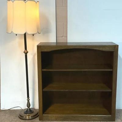 Bookcase W/ Floor Lamp