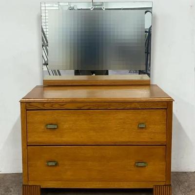 Antique Dressing Chest W/ Mirror 