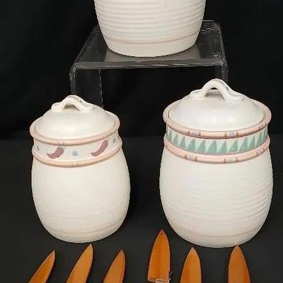 Three Piece Cannister Set by Taos Treasure Craft +