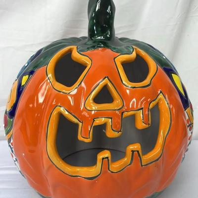 Ceramic Talavera Jack O Lantern 