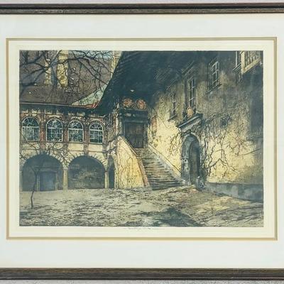 Shallaburg Castle Etching by Luigi Kasimir