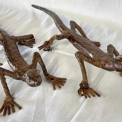 Custom Hand-Forged Figural Iron Door Handles by Jerry Harris, Village Blacksmith