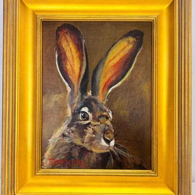 Original Oil Painting, "Jack O Rabbit," by Nancy Denzler