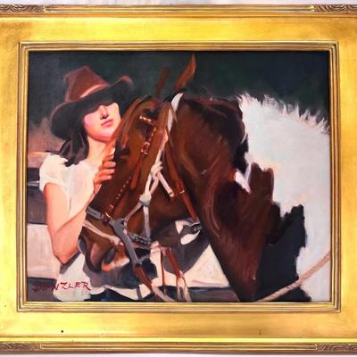 It Ain't Easy Being Green, Enhanced Giclée by Nancy Denzler