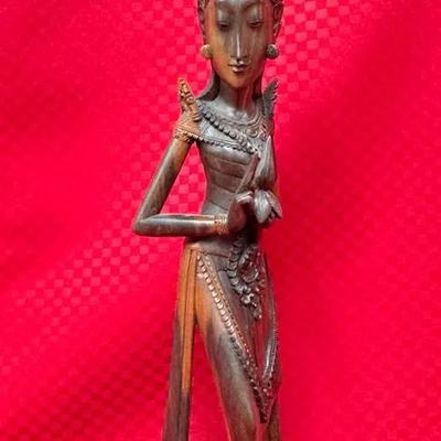 Indonesian Rice Goddess Ebony Carving 