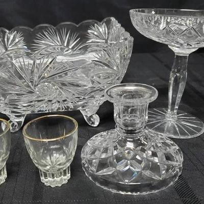 Br147 vintage crystal kitchen items