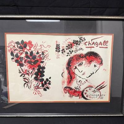Br126v chagall litho book iii” colored lithograph