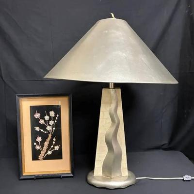 Br109 modern lamp shadow box art