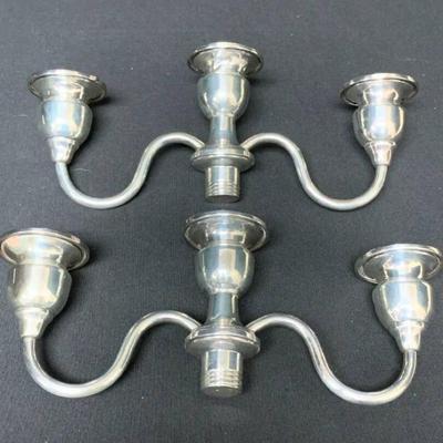Ct427v sterling 3 arm candelabra inserts