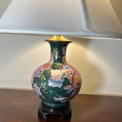 Small Floral Lamp With Shade