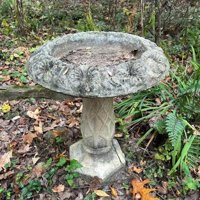 Concrete Birdbath With Pedestal