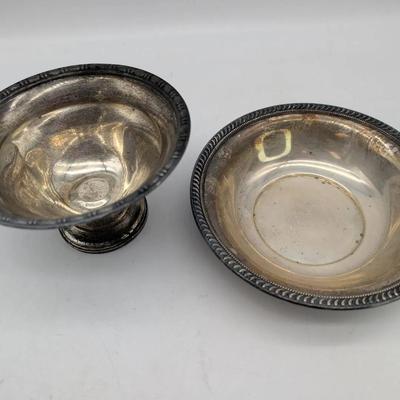 Sterling Silver Bowl & Weighted Comport