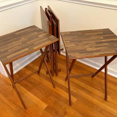 Set Of 4 Scheibe Product TV Trays & Stand