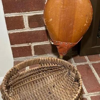 Handmade Basket And Wooden Bellows