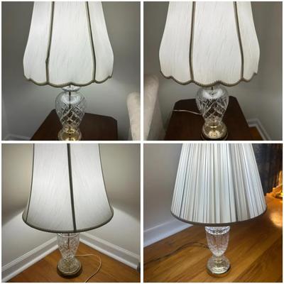 Four Cut Glass Lamps