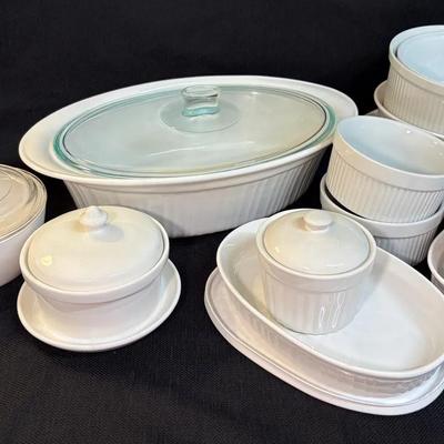 Corning Ware French White Stoneware 14pc