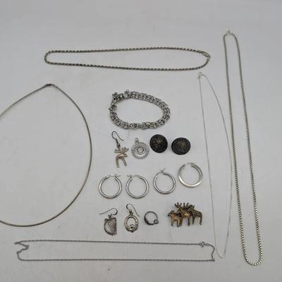 Group Of Sterling Silver Jewelry