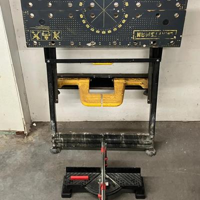 Miter Saw and Craftsman Portable Workbench