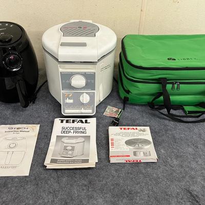 CJ Tech Air Fryer, Tefal Supercool Safety Fryer, and 3 Libbey Bakeware Sets 