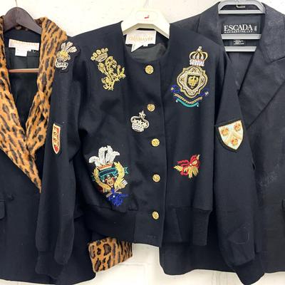 Escada and Chanavée Black Women’s Retro Jackets, 3 Pcs