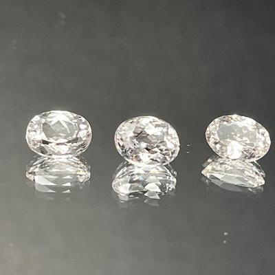 Morganite Oval Trio 4.25 CTTW 8x5mm - One Size