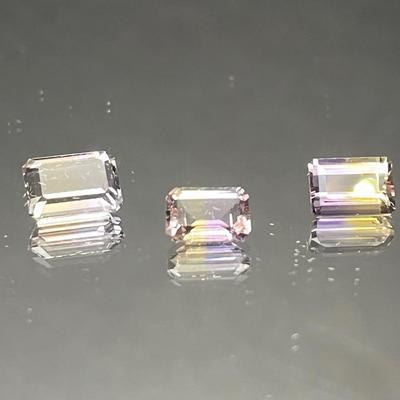 Ametrine Emerald Cut, 2 Matched Pairs 5.90 CTTW 7x5mm 8x5mm
