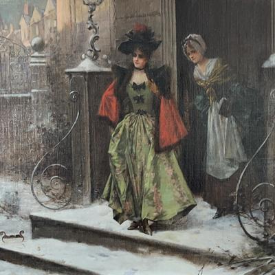 E Percy Moran Original Oil Painting, Gilded Frame - Classical | Victorian | RESERVE