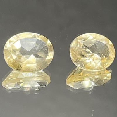 Labradorite - Matched Pair - Large Ovals 11x9mm 6.55 CTTW - White Wine Color