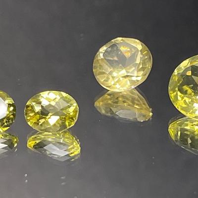 Lemon Quartz 18.00 CTTW- Matched Pair Ovals and Large Round 11mm and Large Oval 16x12mm