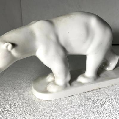 Antique KPM, Germany White Polar Bear Porcelain, Sigismund Wernekinck- Designer, circa 1909
