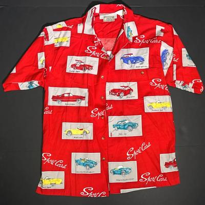 Weekender Traveller Vintage Hawaiian Shirt Size Men’s M - Sports Cars