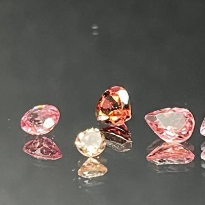 Tourmaline 1.95 CTTW- Mixed Shapes | Largest Stone Heart-Shaped 5x5mm